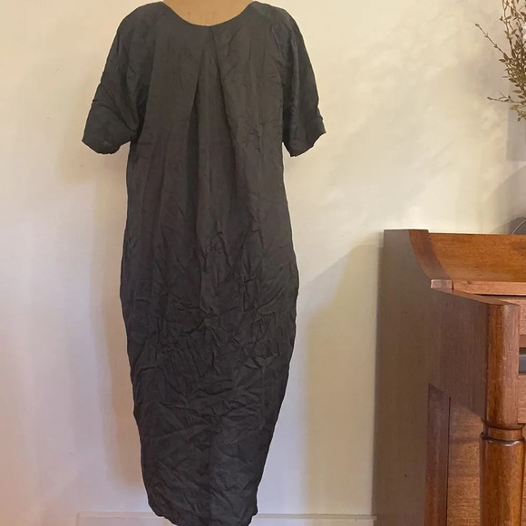 Neu Nomads Danielle Dress S dark grey lotus modal fabric pockets organic soft - Picture 7 of 10